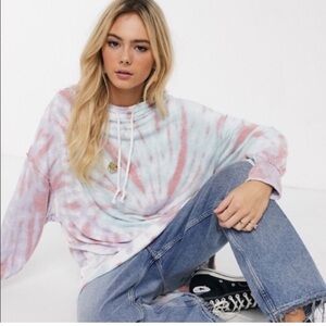 We The Free Tie-Dye Sweater - Pink and Blue